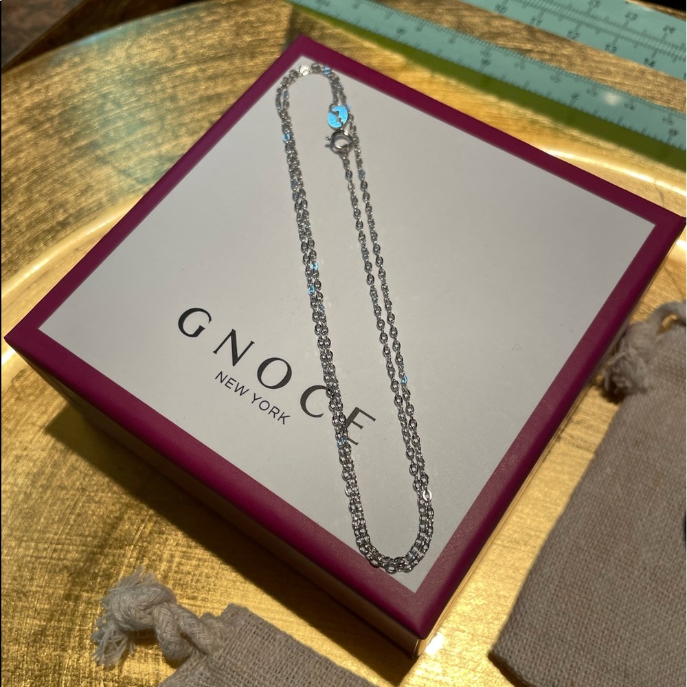 Gnoce 925 Silver Necklace 22”